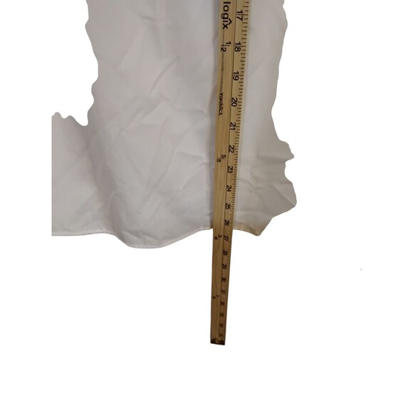 Mili Designs Women's Medium Patriotic American White Long Sleeve Button Shirt - Picture 7 of 11